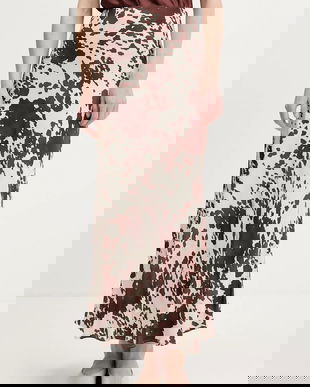 Answear Lab fusta culoarea maro, maxi, drept