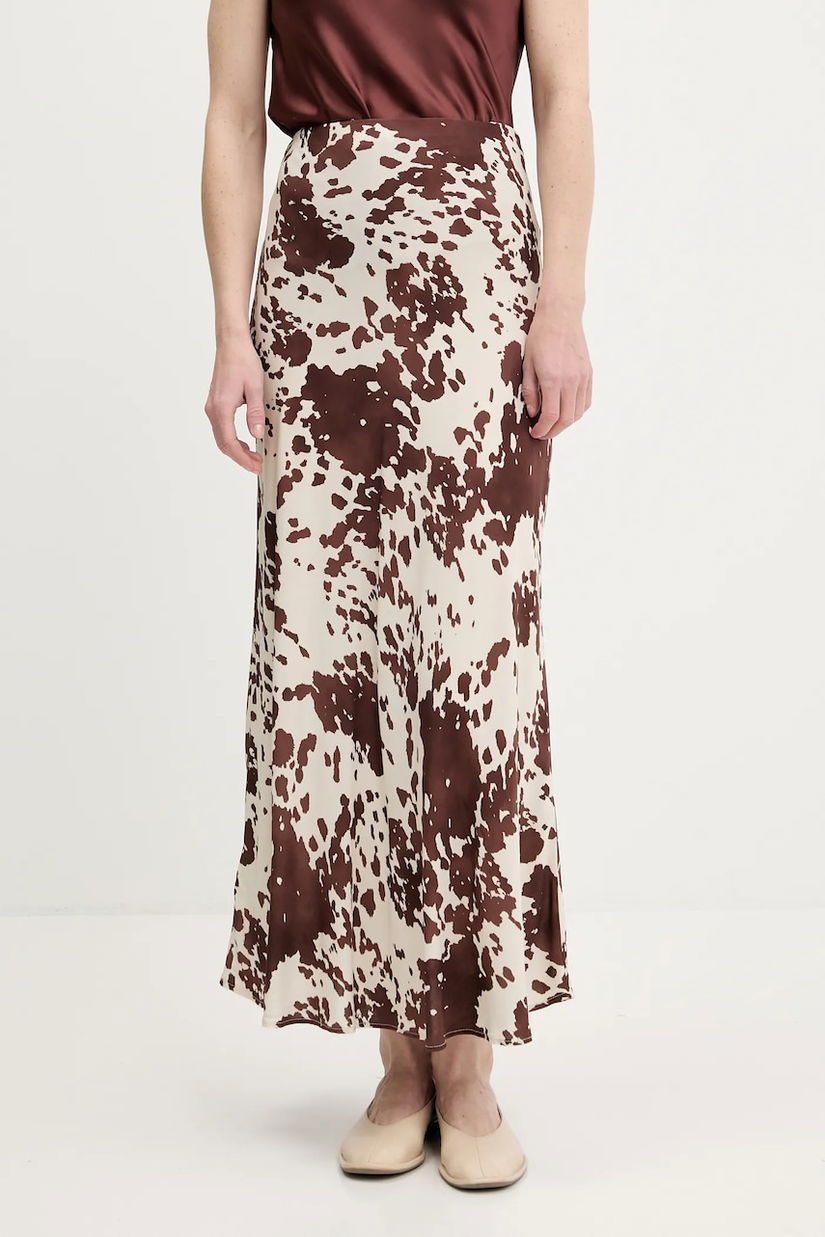 Answear Lab fusta culoarea maro, maxi, drept