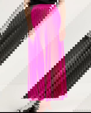 Answear Lab fusta culoarea roz, maxi, evazati