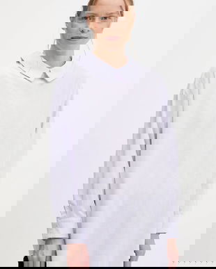 Answear Lab camasa de in culoarea violet, cu guler clasic, relaxed