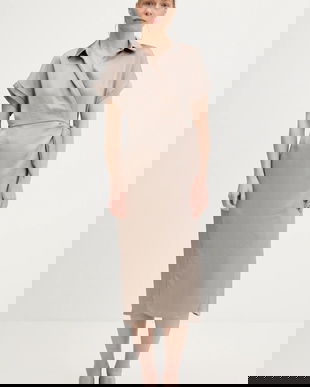 Answear Lab rochie culoarea bej, midi, drept