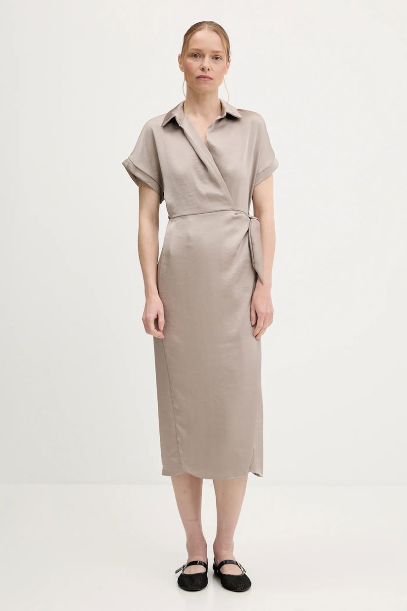Answear Lab rochie culoarea bej, midi, drept