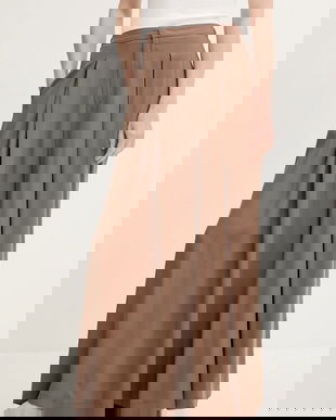 Answear Lab pantaloni culoarea maro, lat, high waist