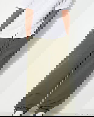 Vans pantaloni de bumbac Premium Standards Easy Trouser LX culoarea verde, drept, VN000GZ2KCZ1