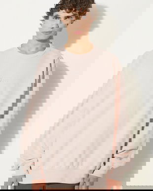 Vans hanorac de bumbac Premium Classics LX Crew Fleece barbati, culoarea roz, neted, VN000GBWBQL1