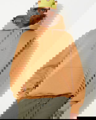 Vans bluza Premium Standards Surplus Po Hoodie LX barbati, culoarea maro, cu glugă, neted, VN000GVQ1OU1