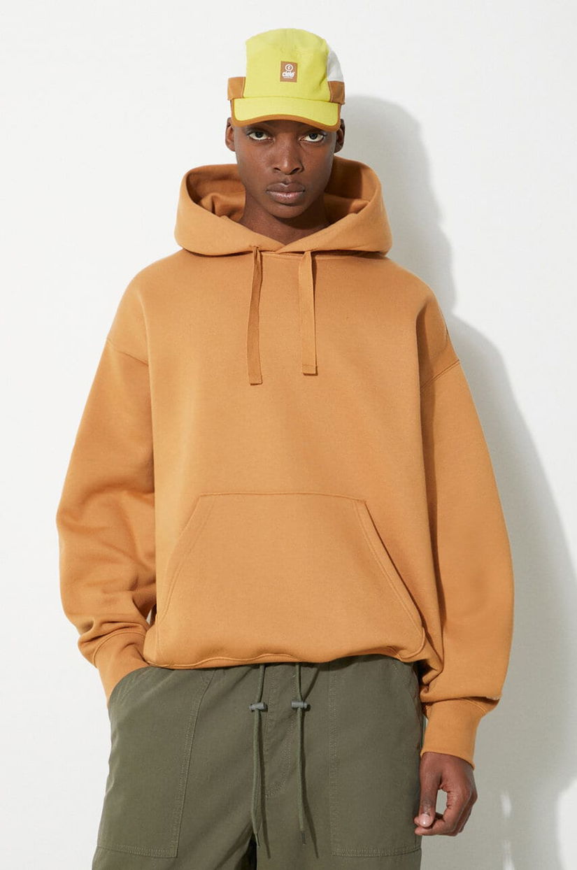 Vans bluza Premium Standards Surplus Po Hoodie LX barbati, culoarea maro, cu glugă, neted, VN000GVQ1OU1