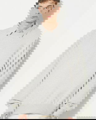 Vans hanorac de bumbac Premium Standards Crew Fleece LX barbati, culoarea bej, melanj, VN000GBWRKZ1