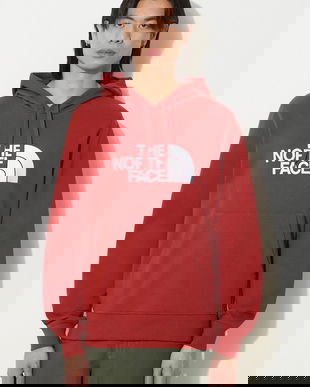 The North Face hanorac de bumbac M Light Drew Peak Pullover Hoodie barbati, culoarea bordo, cu glugă, cu imprimeu, NF00A0TEPOJ1