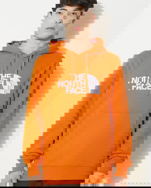 The North Face hanorac de bumbac M Light Drew Peak Pullover Hoodie barbati, culoarea portocaliu, cu glugă, cu imprimeu, NF00A0TEPCO1