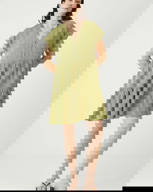 Medicine rochie culoarea verde, mini, oversize