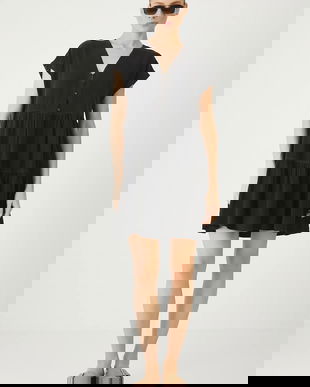 Medicine rochie culoarea negru, mini, oversize