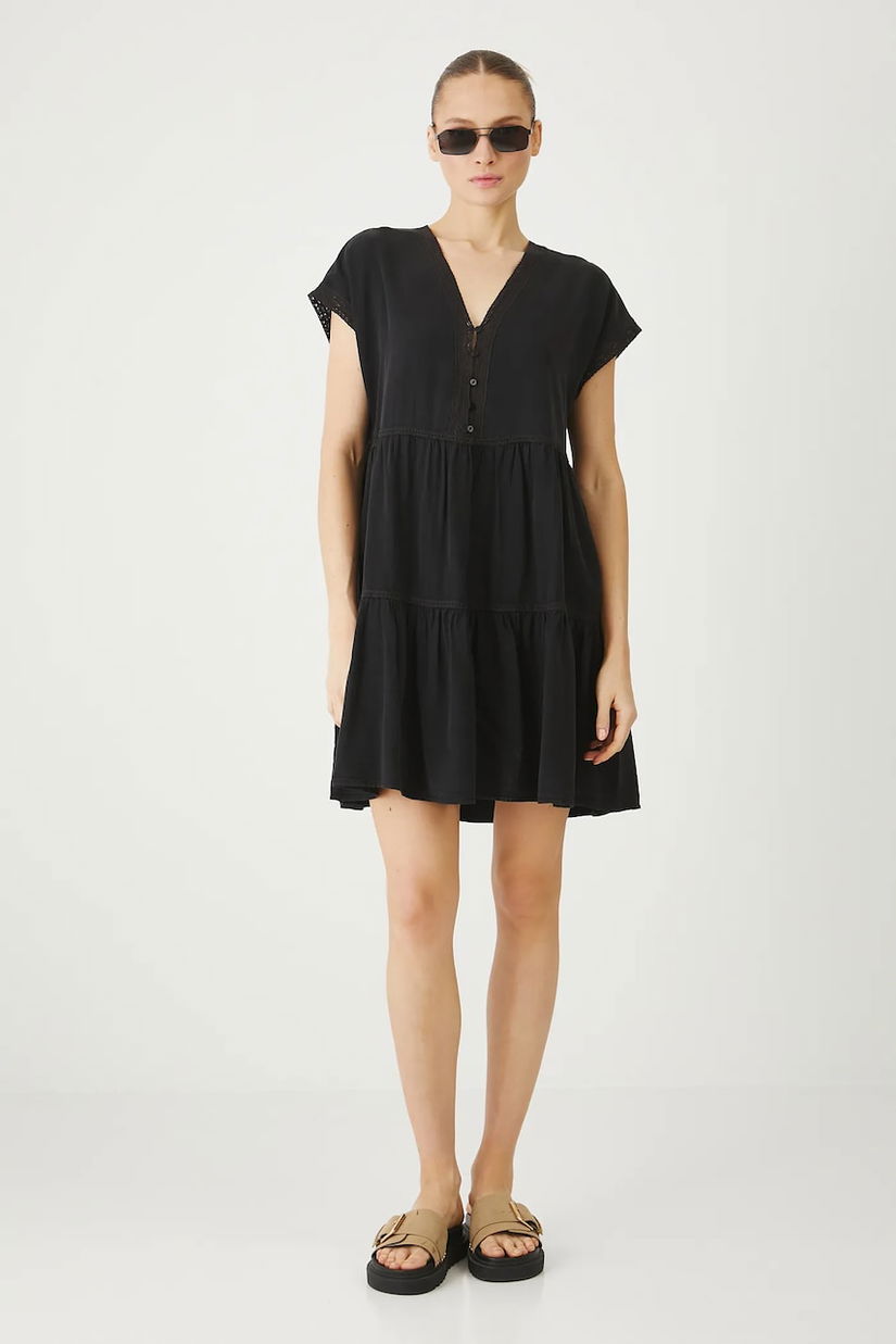 Medicine rochie culoarea negru, mini, oversize