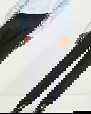 Paul Smith pantaloni din lână bărbați, culoarea bleumarin, mulata, M1R-408Z-P02571