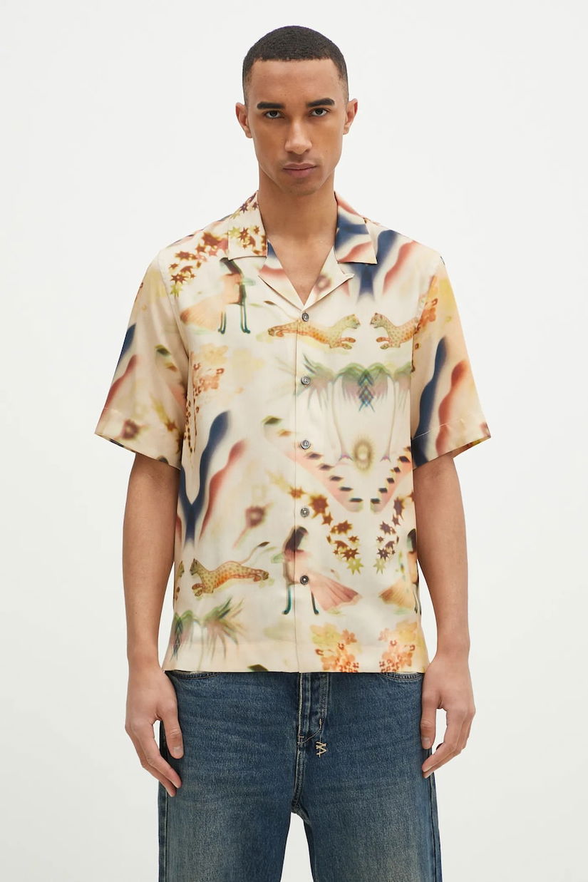Paul Smith cămașă bărbați, culoarea maro, regular, M1R-905U-P02576