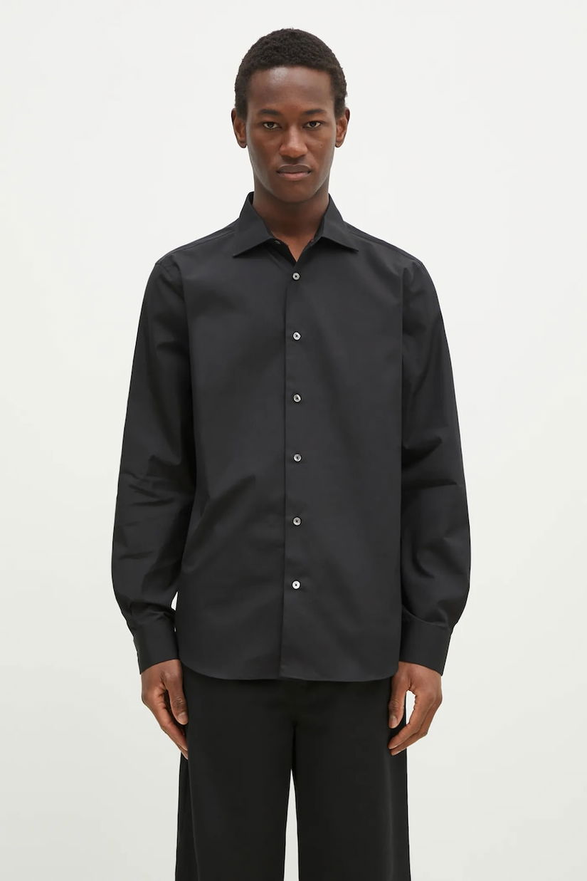 Paul Smith cămașă din bumbac bărbați, culoarea negru, cu guler clasic, slim, M1R-790Y-M00050