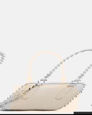 Answear Lab poseta de piele culoarea bej