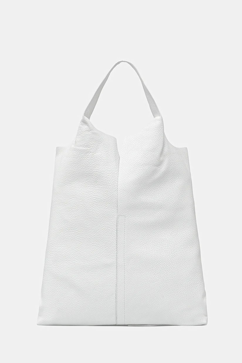 Answear Lab poseta de piele culoarea alb