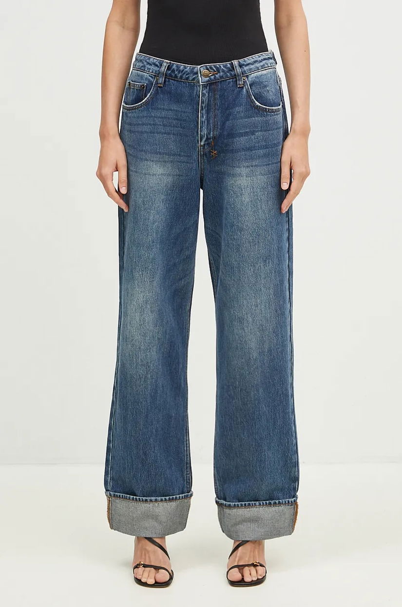 KSUBI jeans Low Rider Cuffed Aged femei high waist, WFA24DJ006