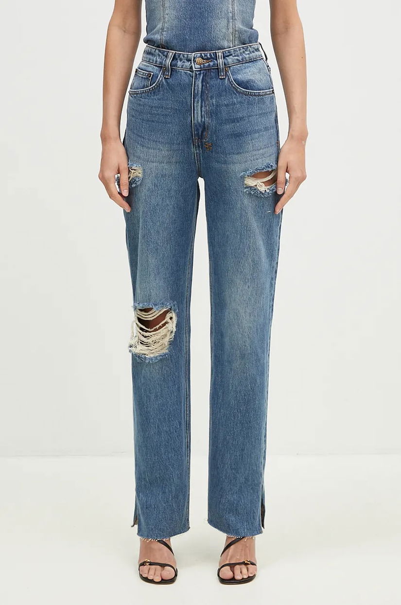 KSUBI jeans Playback Aged Kut Out femei high waist, WFA24DJ001