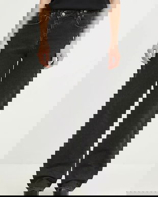 KSUBI jeansi Relax Jean Noir femei high waist, WPF24DJ034