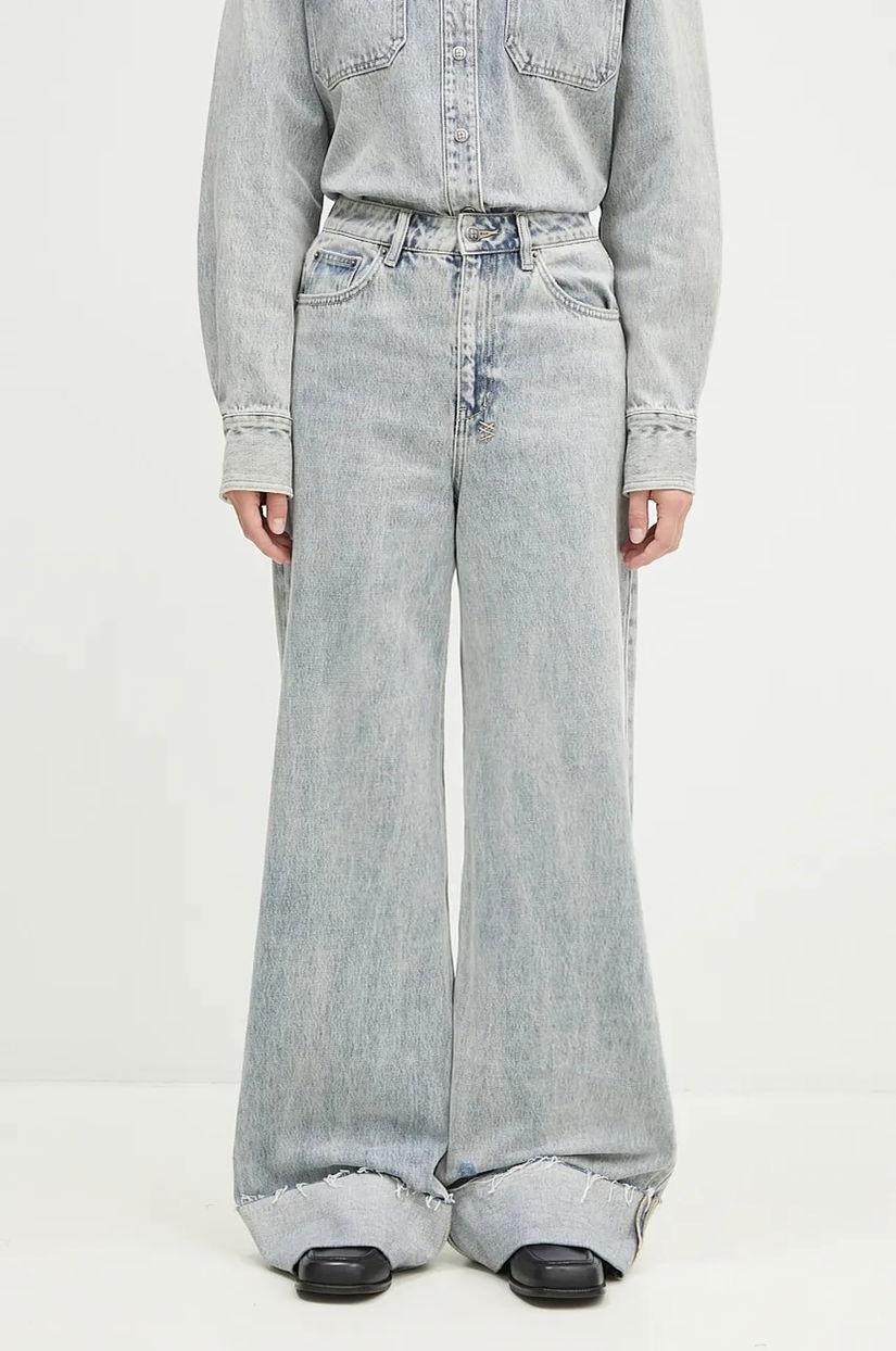 KSUBI jeansi Strider Worn Cuffed femei high waist, WPF24DJ023