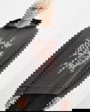 KSUBI hanorac de bumbac Dug Out Biggie Hoodie barbati, culoarea gri, cu glugă, cu imprimeu, MFA24FL017