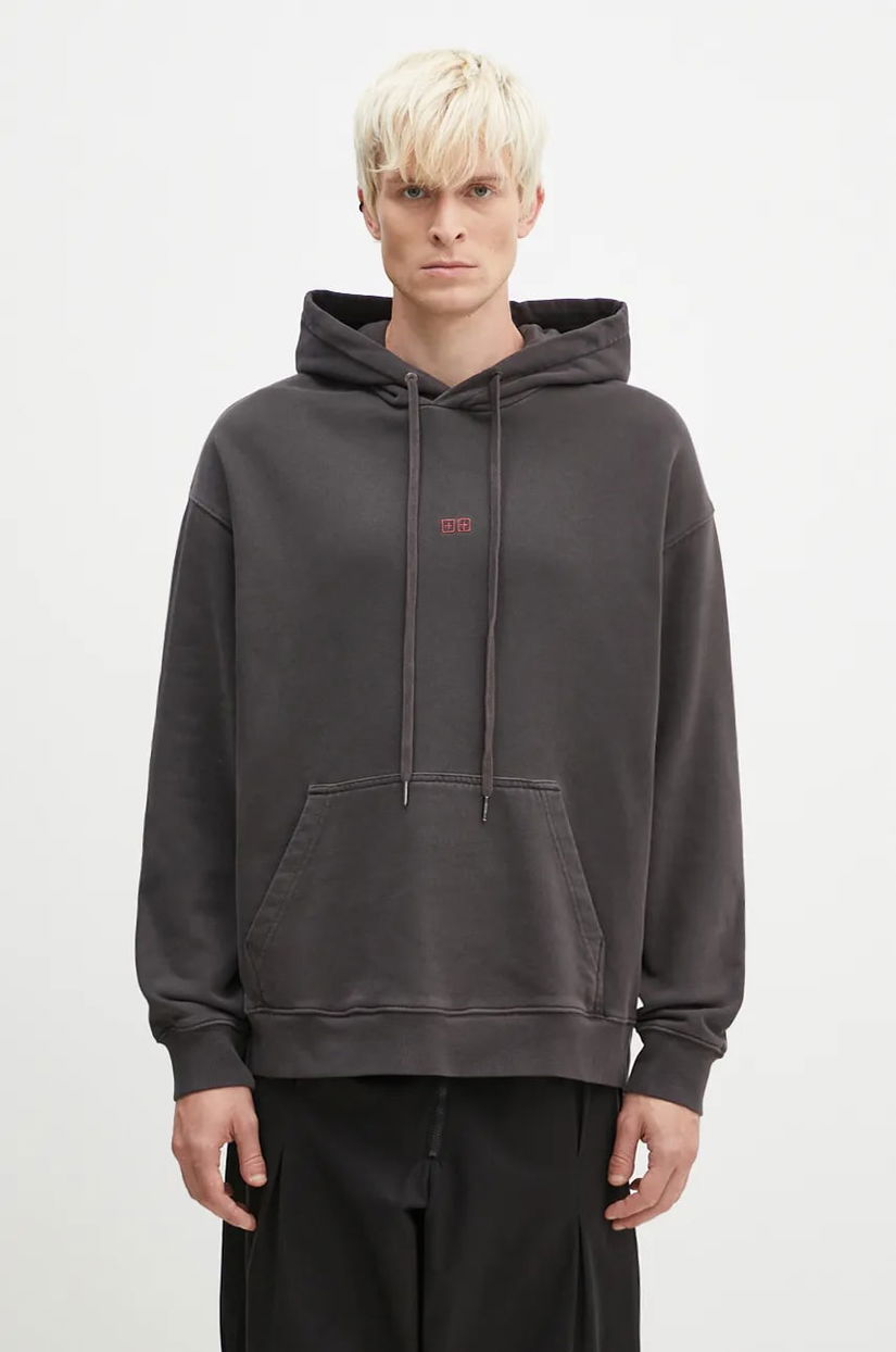 KSUBI hanorac de bumbac Hit List Biggie Hoodie barbati, culoarea negru, cu glugă, cu imprimeu, MFA24FL001