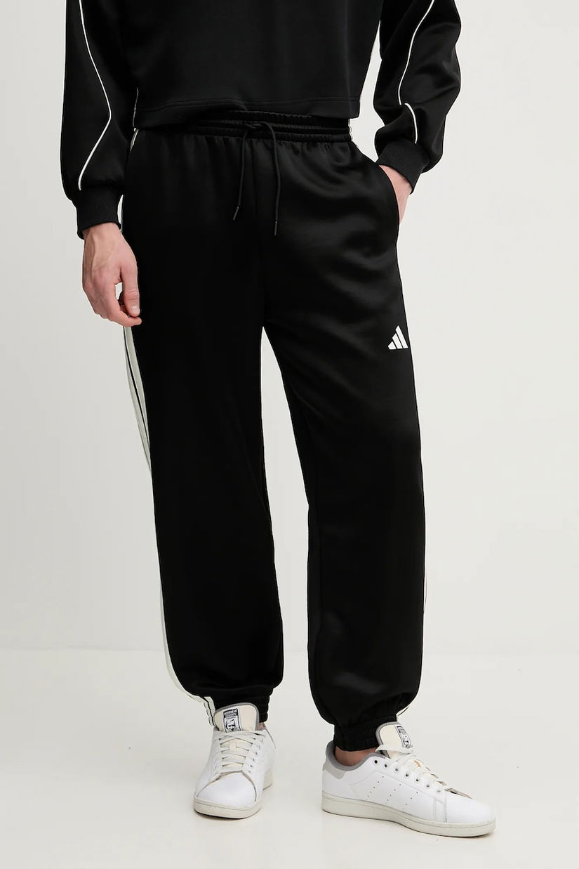 adidas pantaloni de trening Stadium culoarea negru, cu imprimeu, JN1822