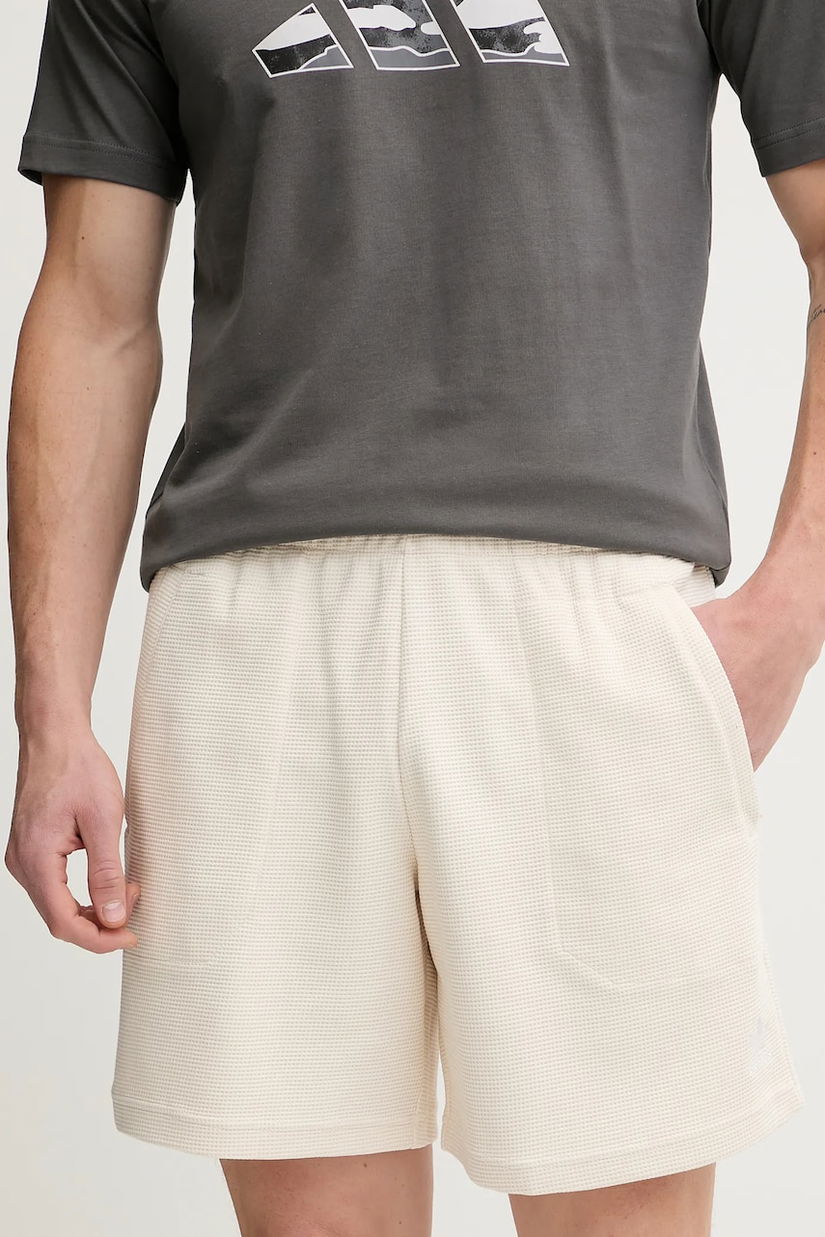 adidas Originals pantaloni scurți Essentials culoarea bej, JW1042