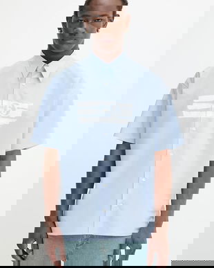 MM6 Maison Margiela cămașă din bumbac cu guler clasic, relaxed, SH2DR0004