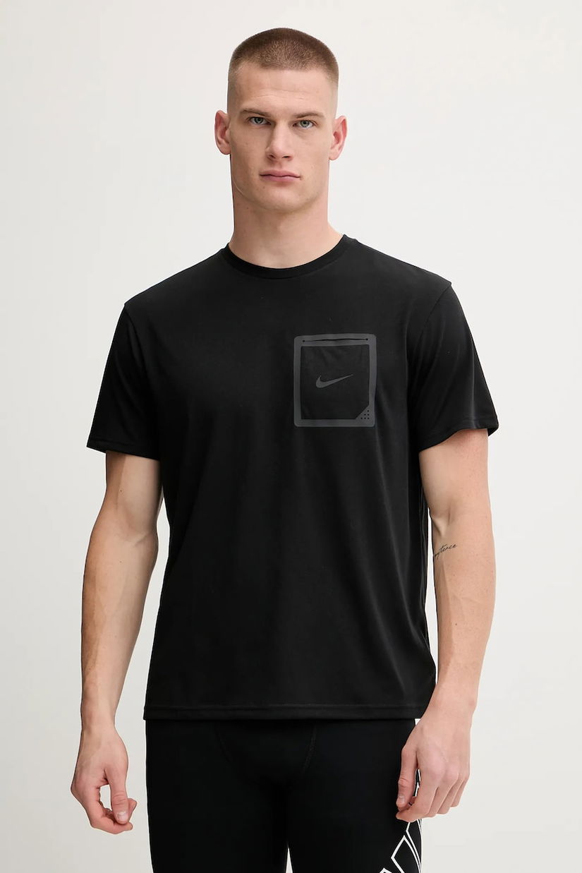 Nike tricou de înot culoarea negru, NESSF506
