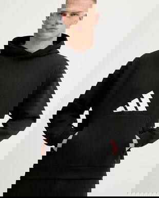 adidas bluză Future Icons culoarea negru, cu glugă, cu imprimeu, JI8769