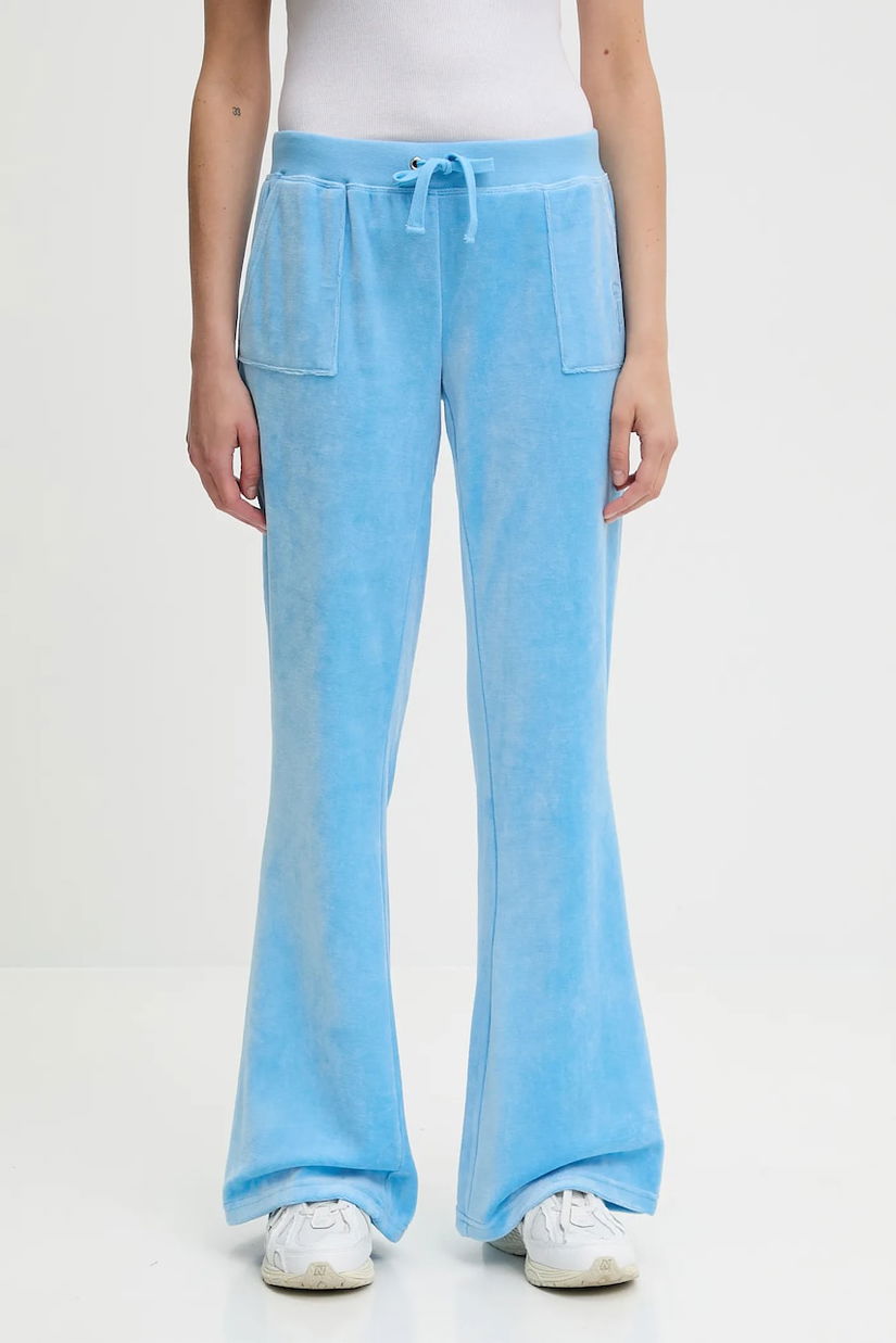 Juicy Couture pantaloni de trening din velur CAISA LOW RISE PANT uni, JCSEBJ008