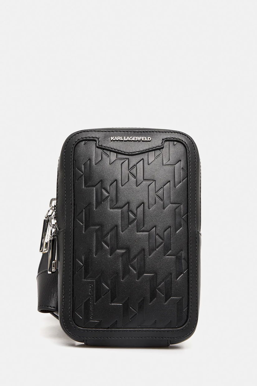 Karl Lagerfeld borsetă de piele K/LOOM culoarea negru, A3M30179