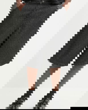 Diesel pantaloni scurți jeans D-LIVERY-W-SHORT culoarea negru, A19270.09M65