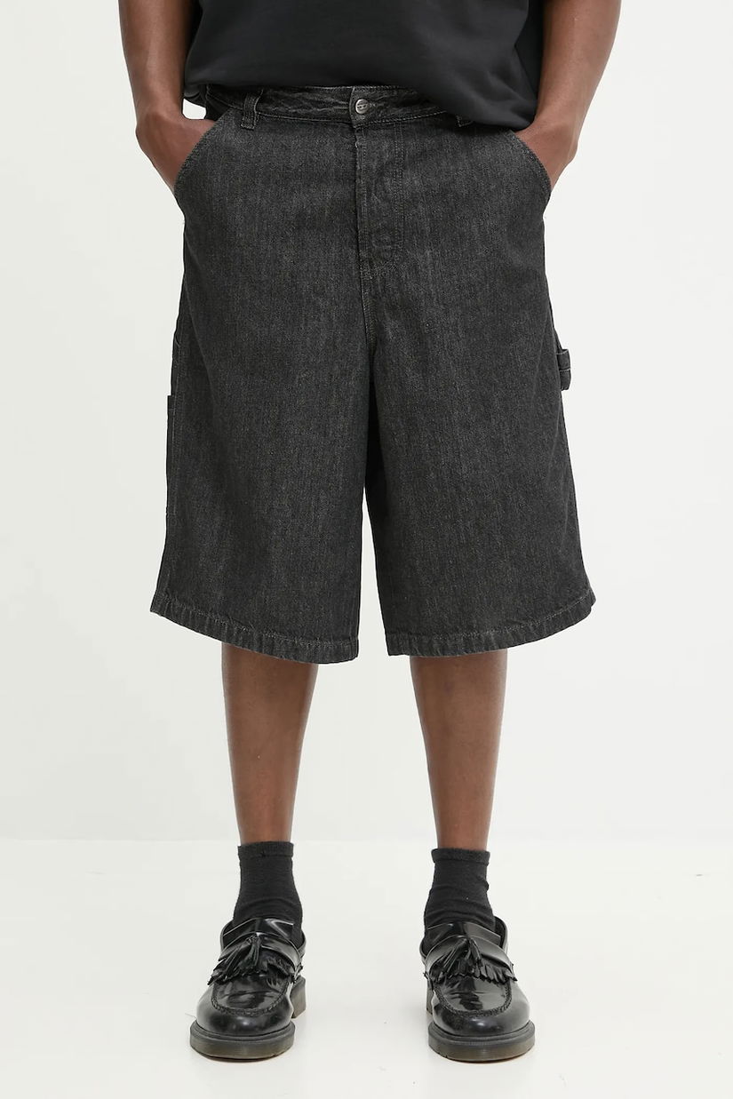 Diesel pantaloni scurți jeans D-LIVERY-W-SHORT culoarea negru, A19270.09M65