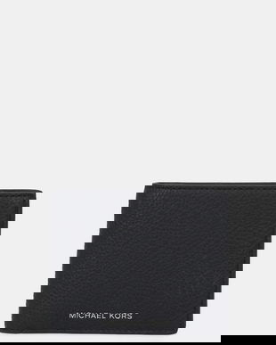 Michael Kors portofel de piele HUDSON culoarea negru, 39S4LHUF2L