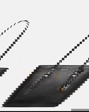 MICHAEL Michael Kors poșetă de piele QUINN culoarea negru, 30T5GQNT2L