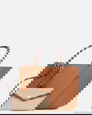 Tory Burch poșetă de piele Perry culoarea maro, 177252-200