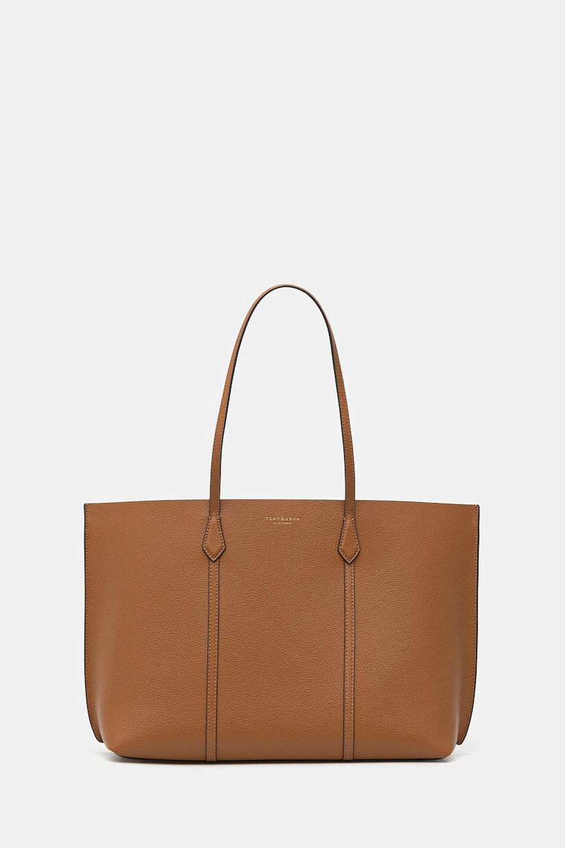 Tory Burch poșetă de piele Perry culoarea maro, 177235-200