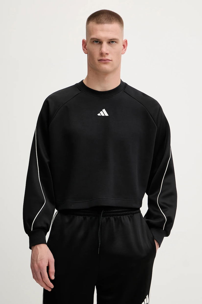 adidas bluză Stadium culoarea negru, cu imprimeu, JL6996
