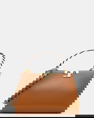 Tory Burch poșetă de piele Eleanor culoarea maro, 137312-201