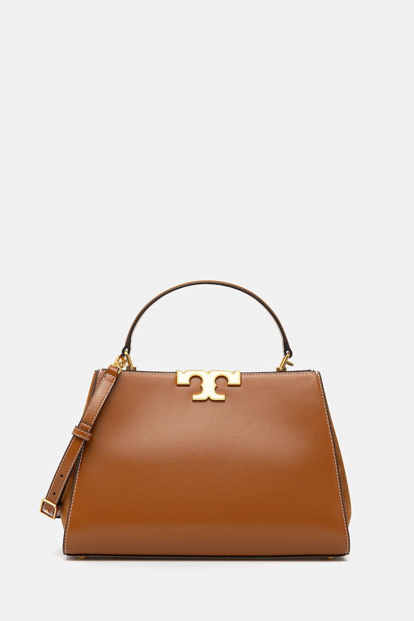 Tory Burch poșetă de piele Eleanor culoarea maro, 137312-201