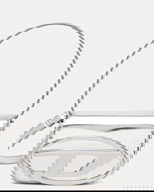 Diesel poșetă de piele 1DR 1DR culoarea argintiu, X08396.PS202