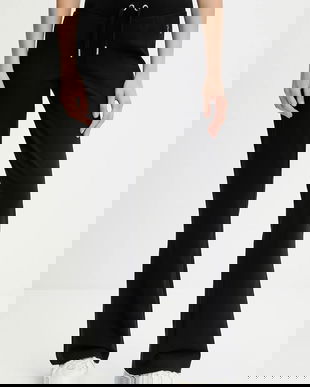 Juicy Couture pantaloni de trening JERSEY APOLLO PANT culoarea negru, cu imprimeu, JCWBJ125311