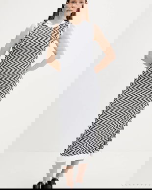 Barbour rochie din bumbac OLIVIA culoarea bleumarin, midi, mulată, LDR0928