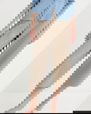 Samsoe Samsoe pantaloni scurți din bumbac SAHARP culoarea bej, uni, high waist, F25200114