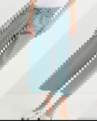 Samsoe Samsoe pantaloni scurți jeans SAHARPER uni, high waist, F25200011