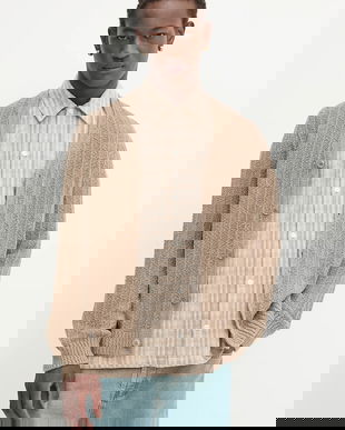 Samsoe Samsoe cardigan din bumbac SAMICAH culoarea bej, M25200023